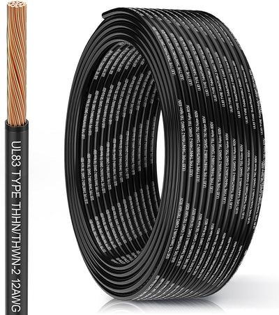 Cable THHN cobre trenzado 12 AWG 16.4 pies con forro nailon