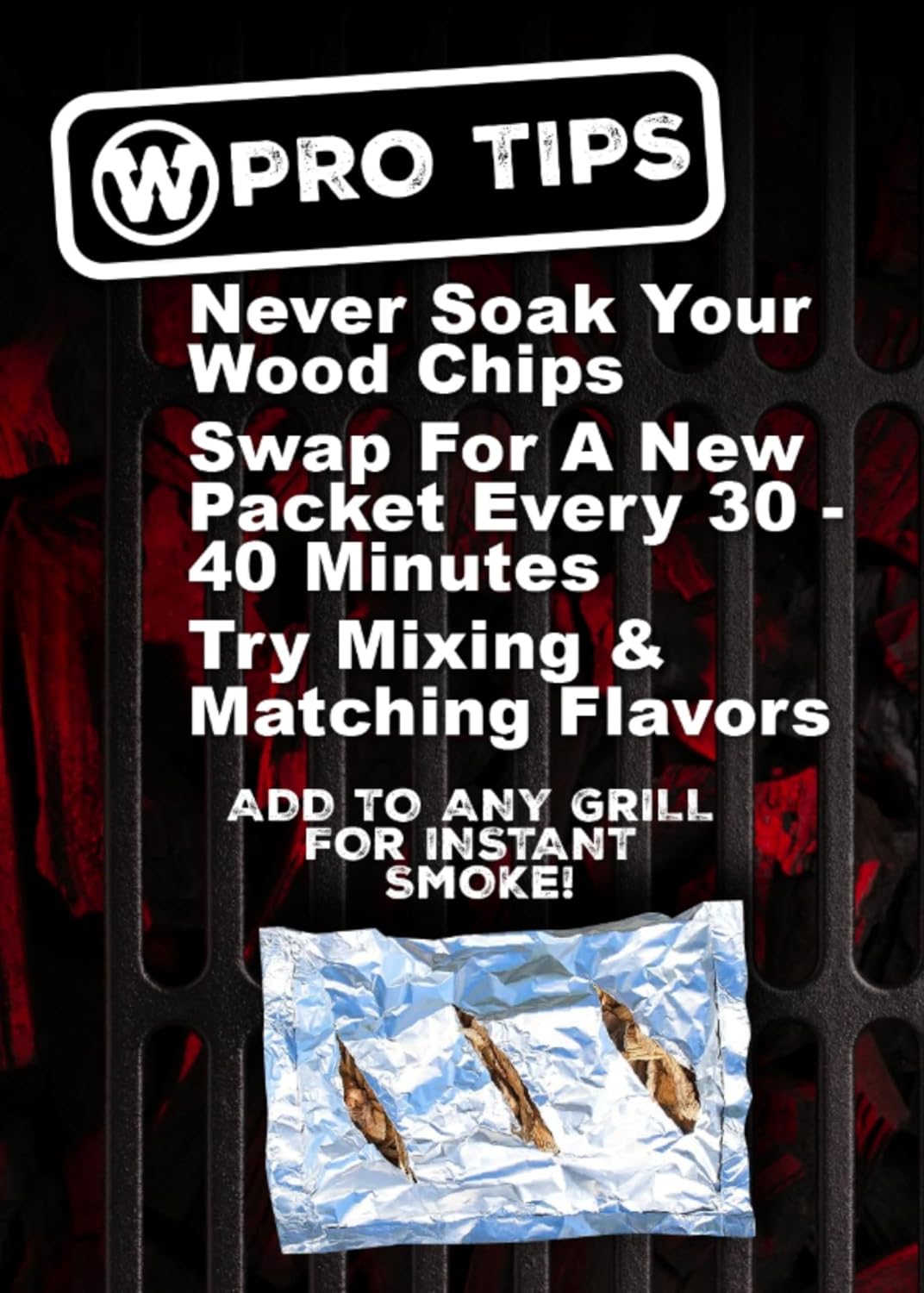 Paquete 4 virutas madera ahumar BBQ Manzana Mesquite Hickory Cereza