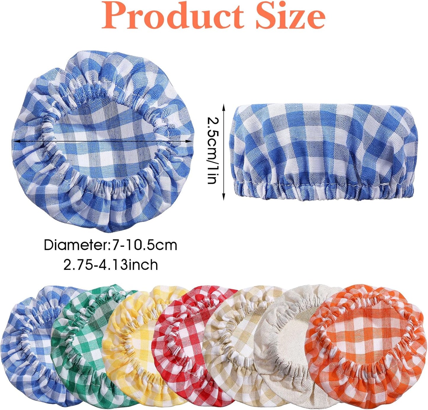 7 fundas elásticas para tarros de masón 2.75-4.13pulg 7 colores