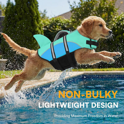 Chaleco salvavidas perro mediano con asa rescate y tira reflectante