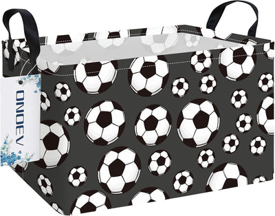 Cesta fútbol rectangular para niños organizadora juguetes