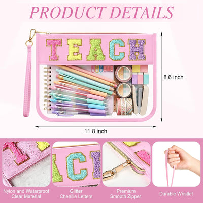 6 Bolsas Felpilla Transparente con Cremallera Viaje