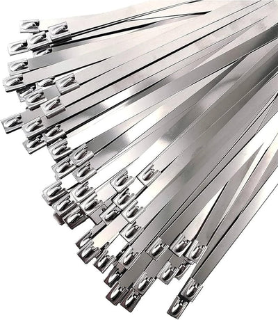 Bridas metal 11.8pulg acero inox 304 epoxi 100 pzas