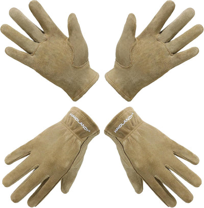 Guantes cuero genuino para niños jardinería M 5-7 años 2 pares