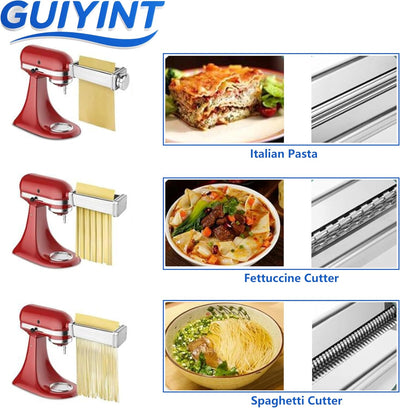 Set 3 Pzas Rodillos y Cortador Pasta Acero Inox