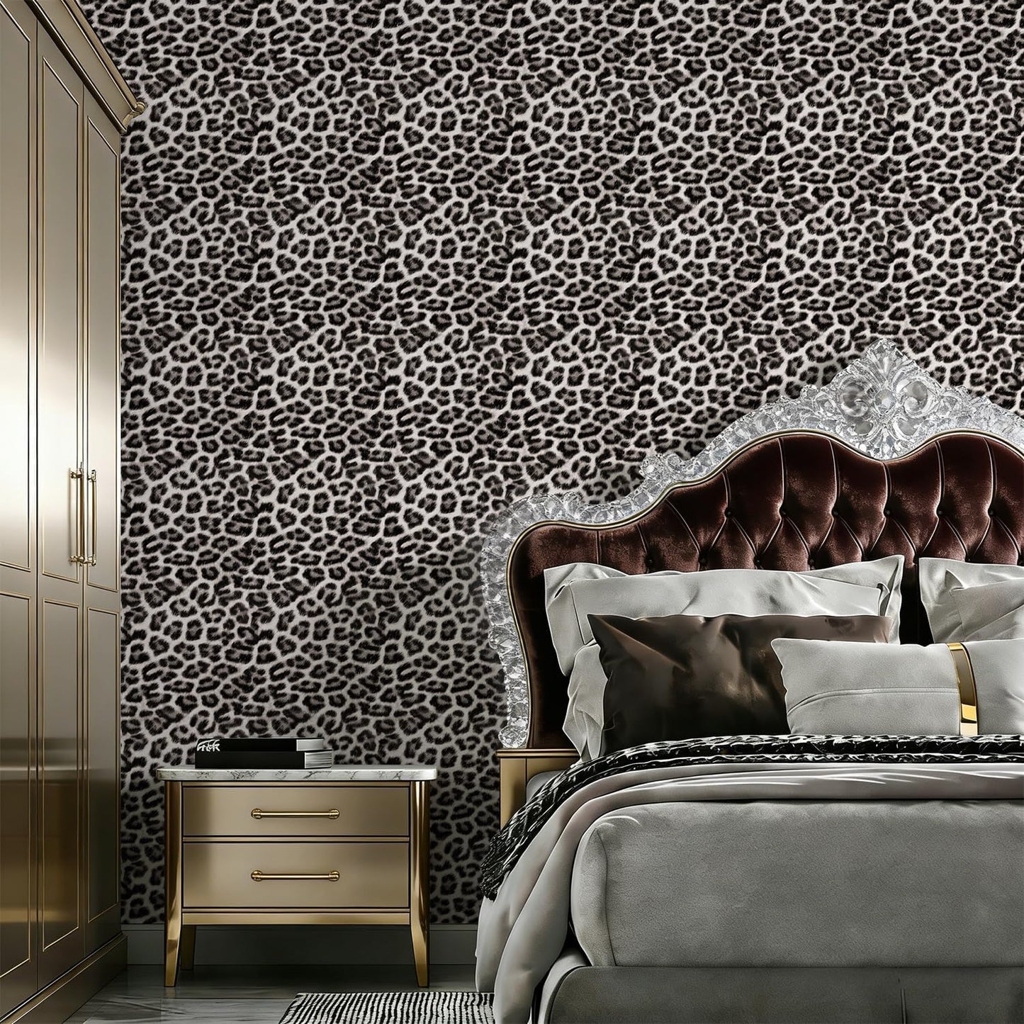 Papel tapiz leopardo autoadhesivo para muebles dormitorio baño