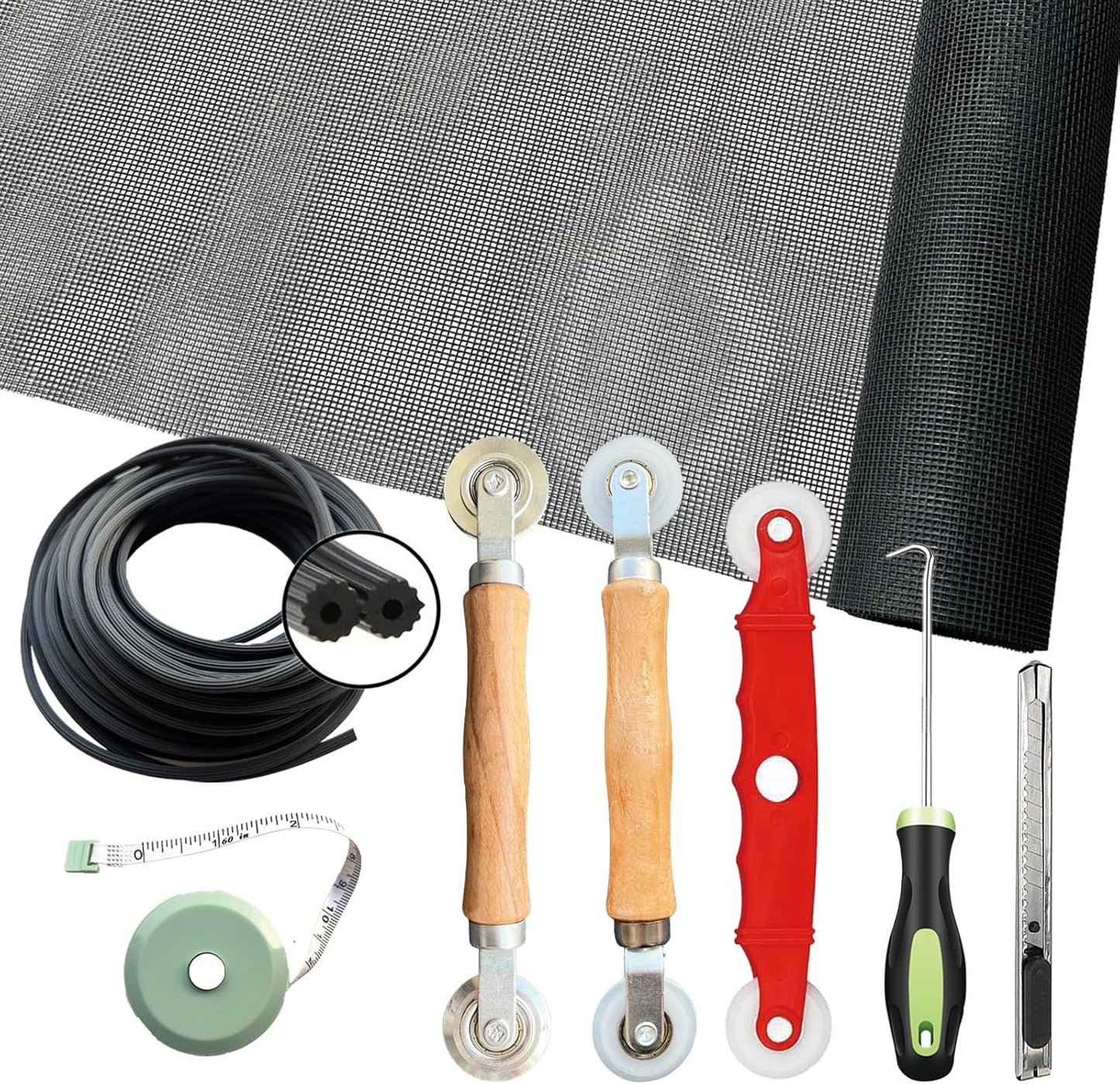 Kit reparación pantalla malla puerta 48x118pulg