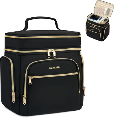 Neceser mujer viaje doble capa 12.2L resistente agua