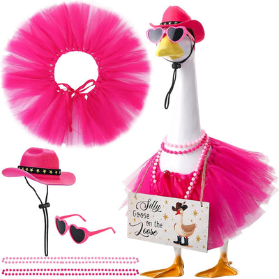 6 Trajes Ganso Vaquero Occidental 17-23pulg Tutú Rosa