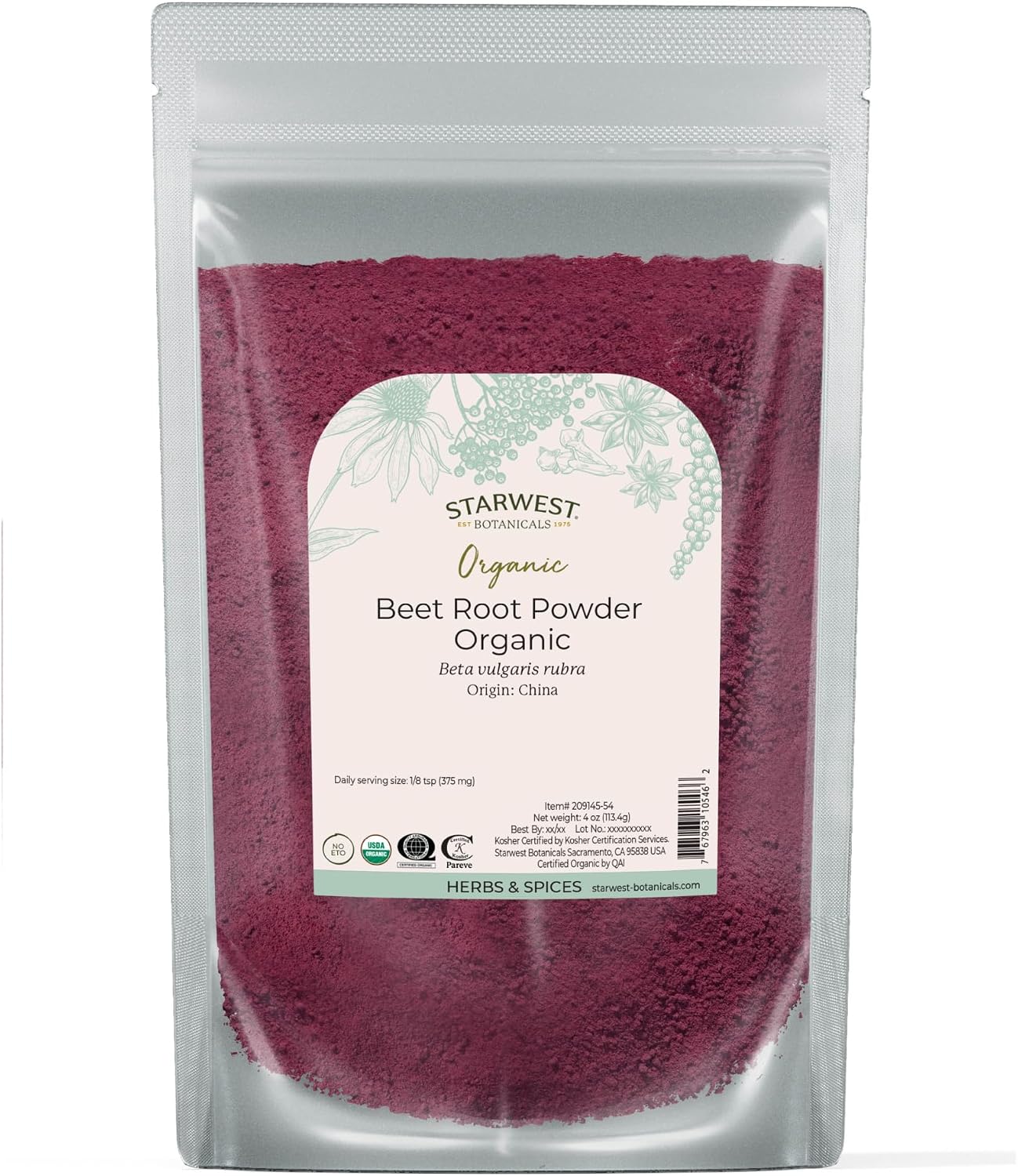 Polvo orgánico de remolacha 4oz