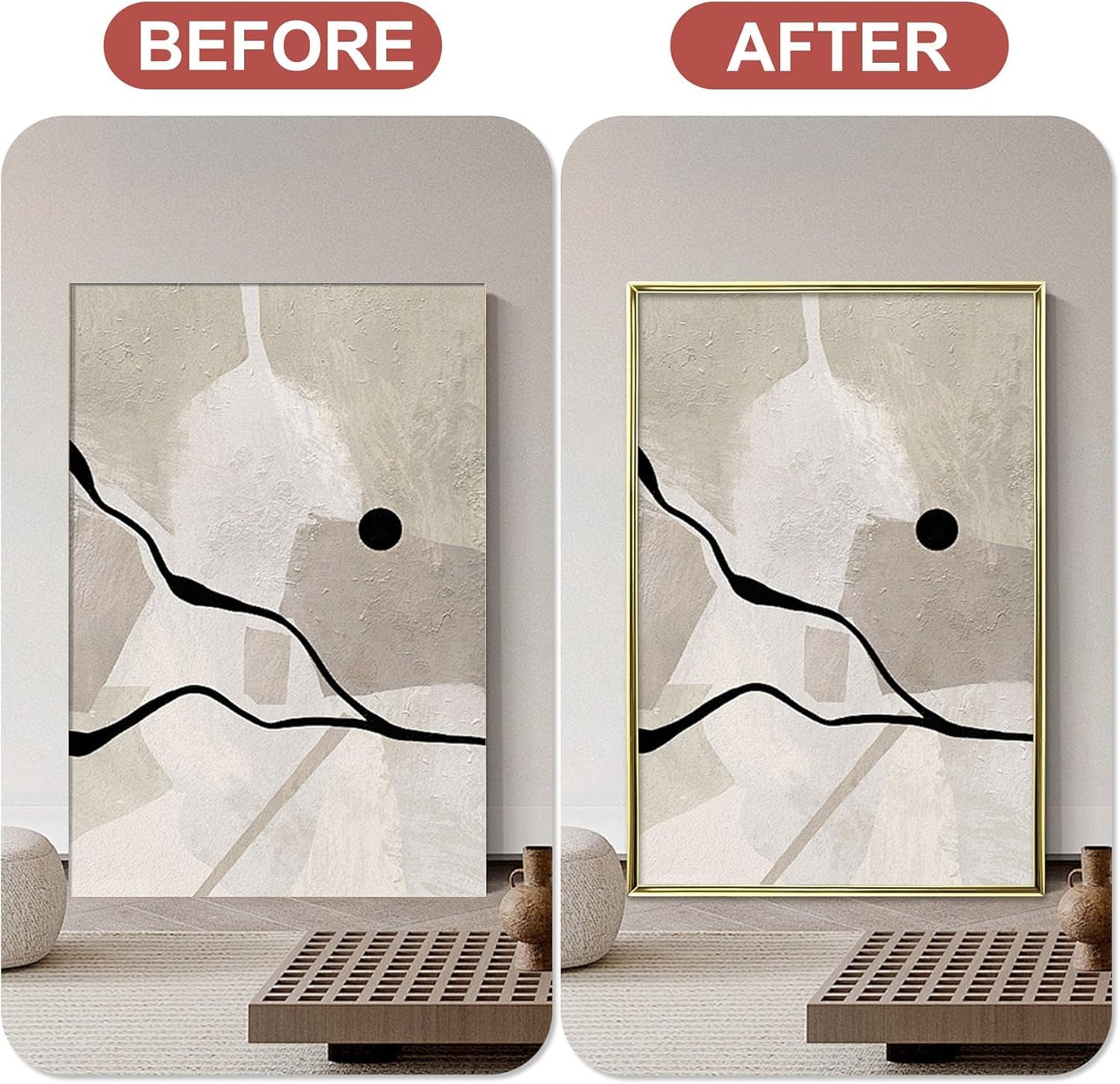 Tira decorativa flexible dorada brillante para pared y muebles