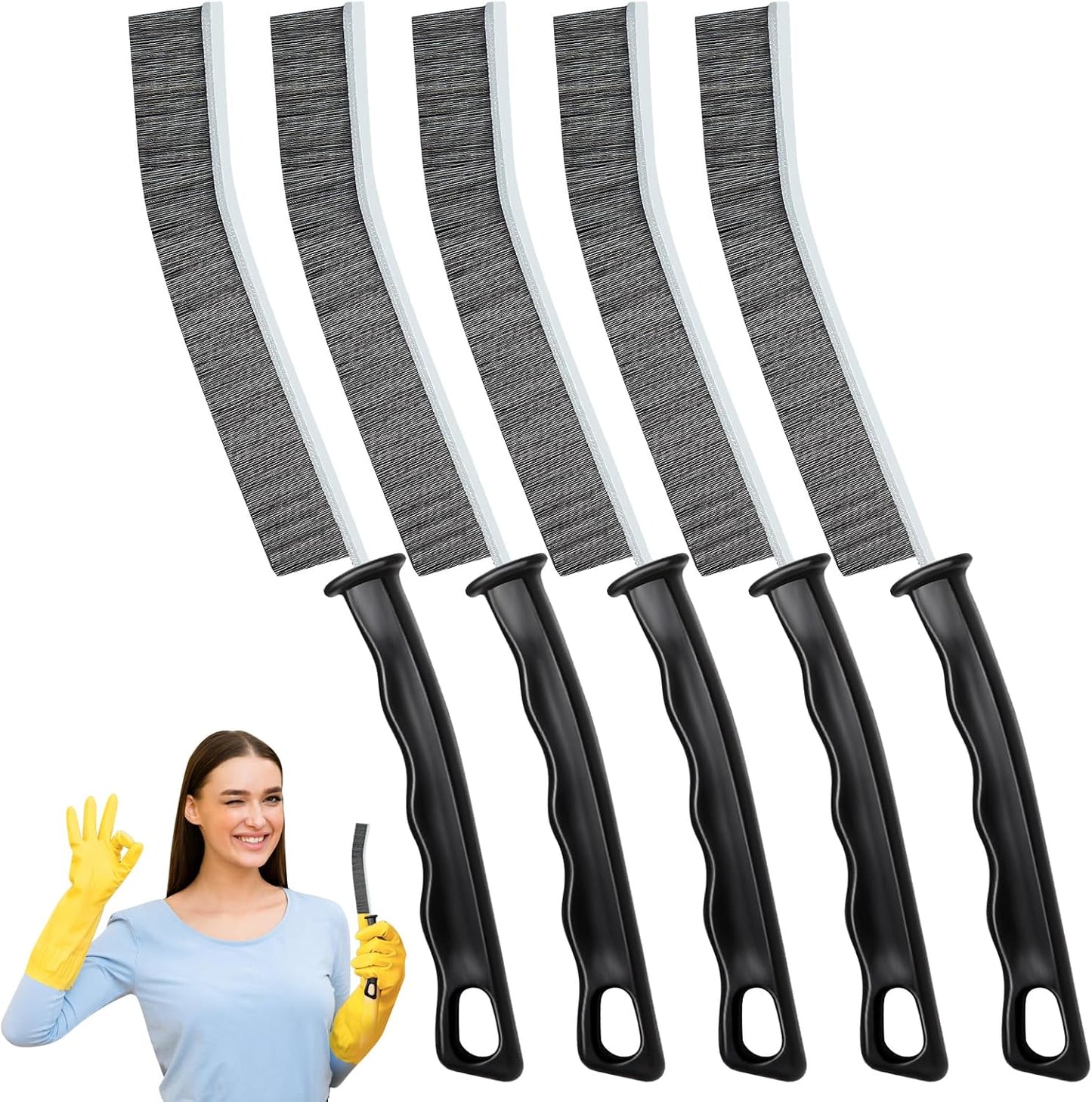 Cepillo hendiduras multifuncional para baño cocina azulejos 5uds
