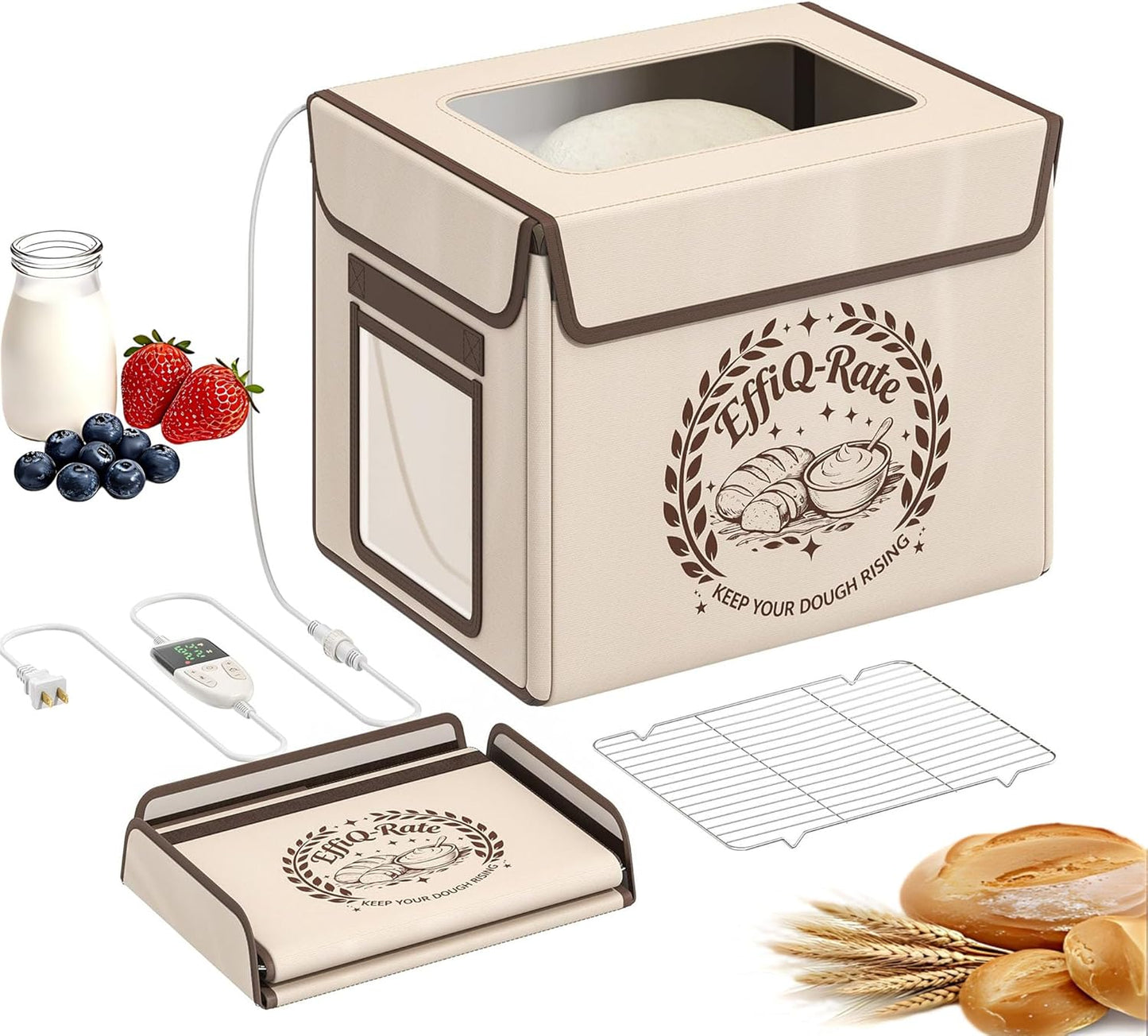 Caja plegable fermentación 36L control temperatura 99h