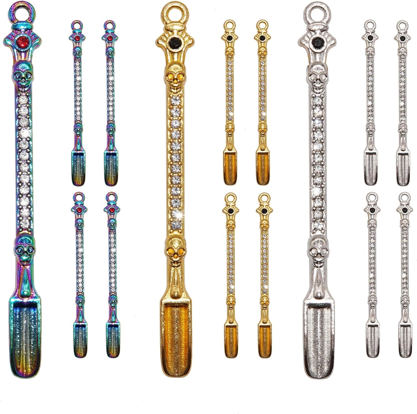 15 Cucharas Metal 3.3pulg para Especias Café Accesorios Llavero