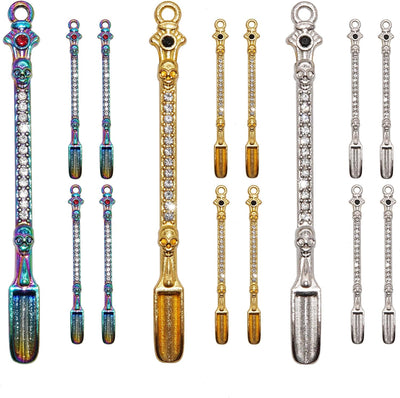 15 Cucharas Metal 3.3pulg para Especias Café Accesorios Llavero