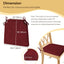 Set 4 cojines silla comedor antideslizante 16.5x16pulg