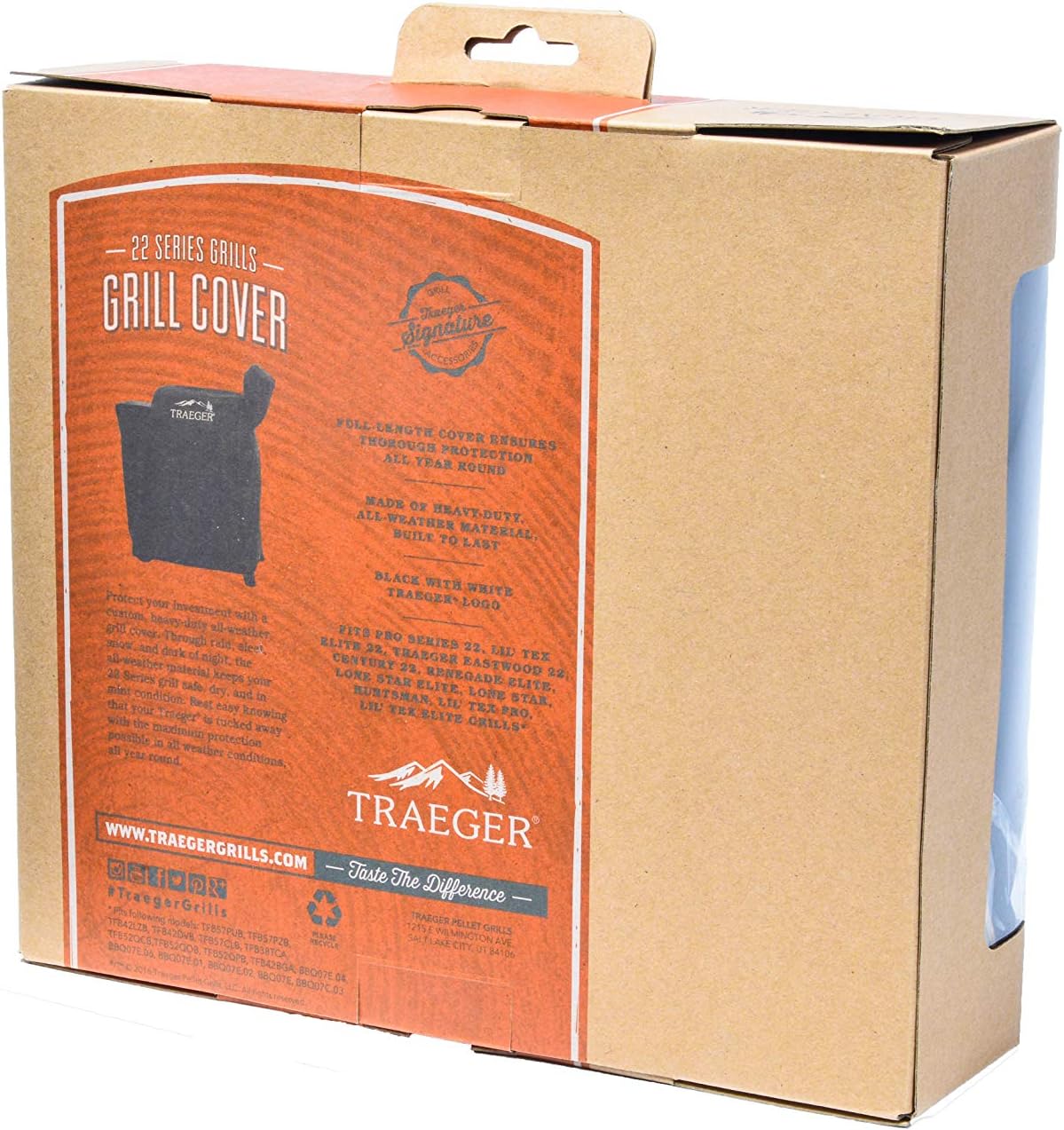 Funda completa para parrilla Traeger Pro 575/22 Negro
