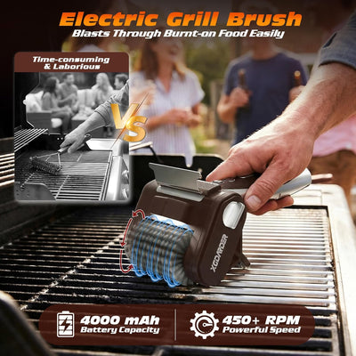 Cepillo eléctrico para parrilla al aire libre de acero inoxidable