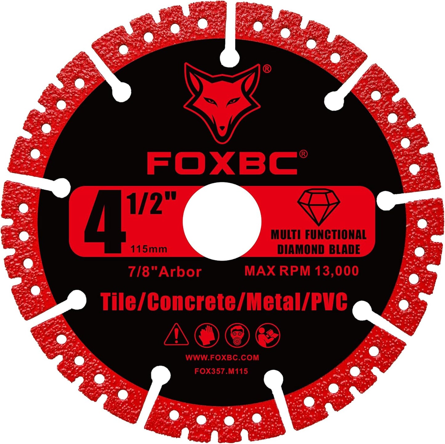Hojas sierra diamante 4.5pulg para amoladora corte metal cerámica 3 pzas
