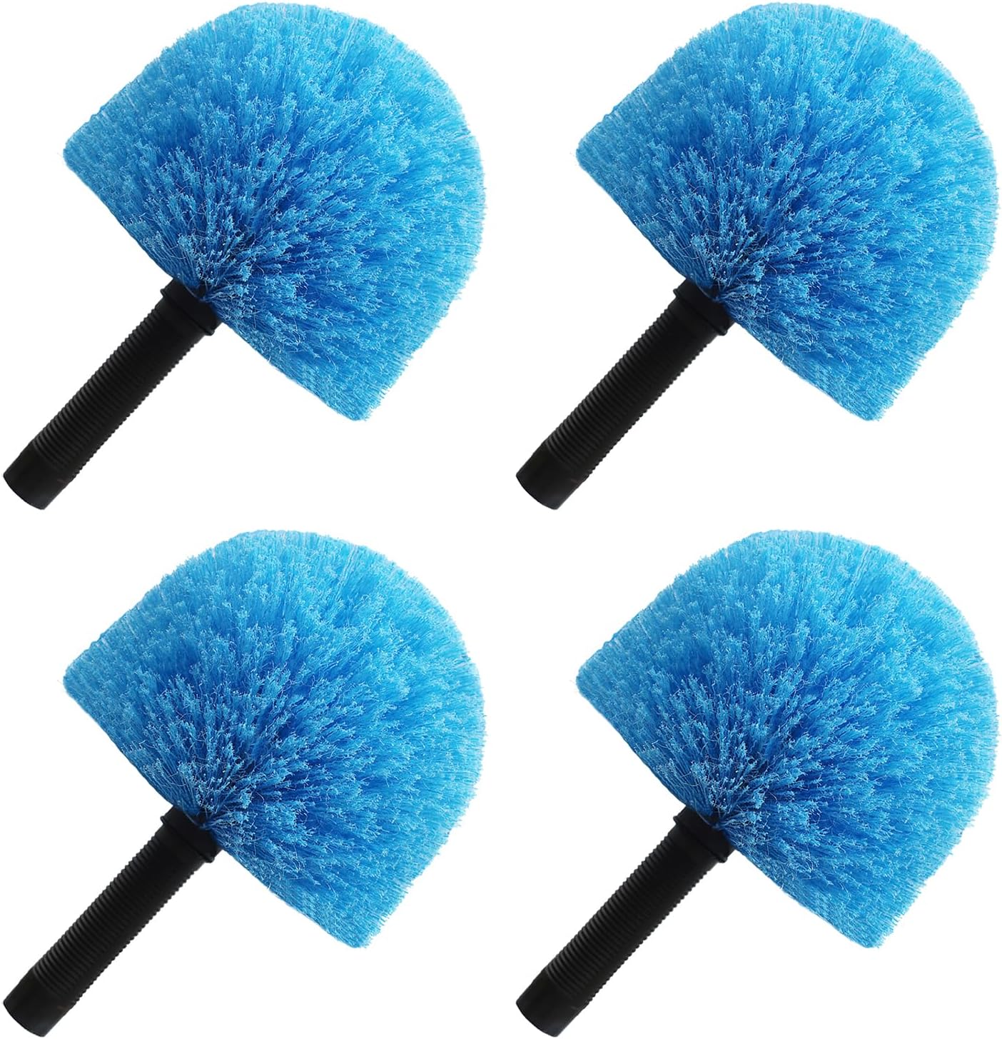 4 Cepillos Telaraña Giratorio para Postes Acme Azul
