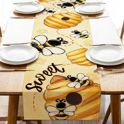 Camino mesa panal abejorros amarillo dulce colmena cocina comedor