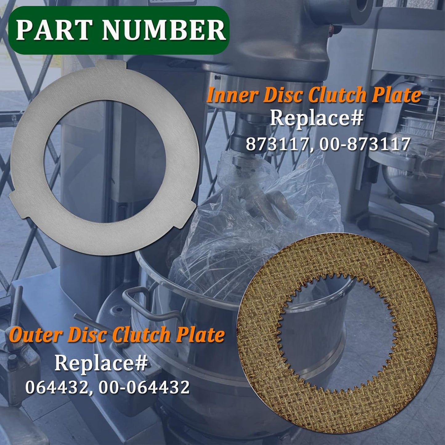 2 Pzas Kit Disco Embrague Repuesto Hobart M802 80qt V1401