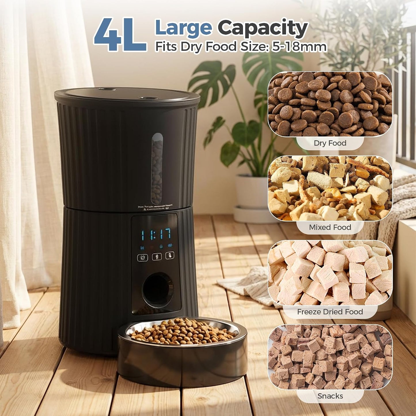 Comedero gatos WiFi 4L con app y grabadora
