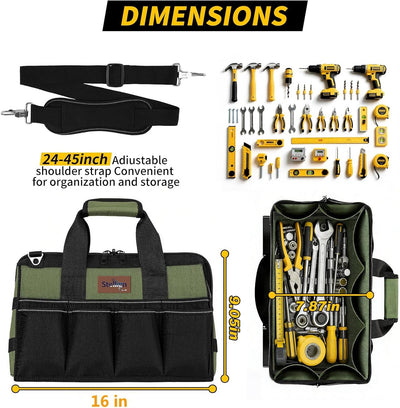 Bolsa herramientas 15pulg 16 bolsillos organizador