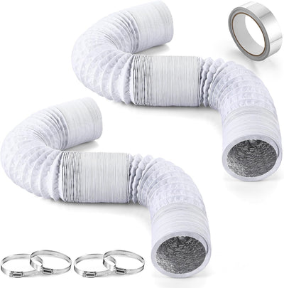 2 Mangueras Ventilación Secadora PVC 16ft + Accesorios