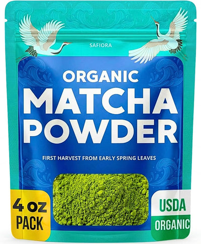 Polvo de matcha orgánico japonés para hornear y batidos veganos