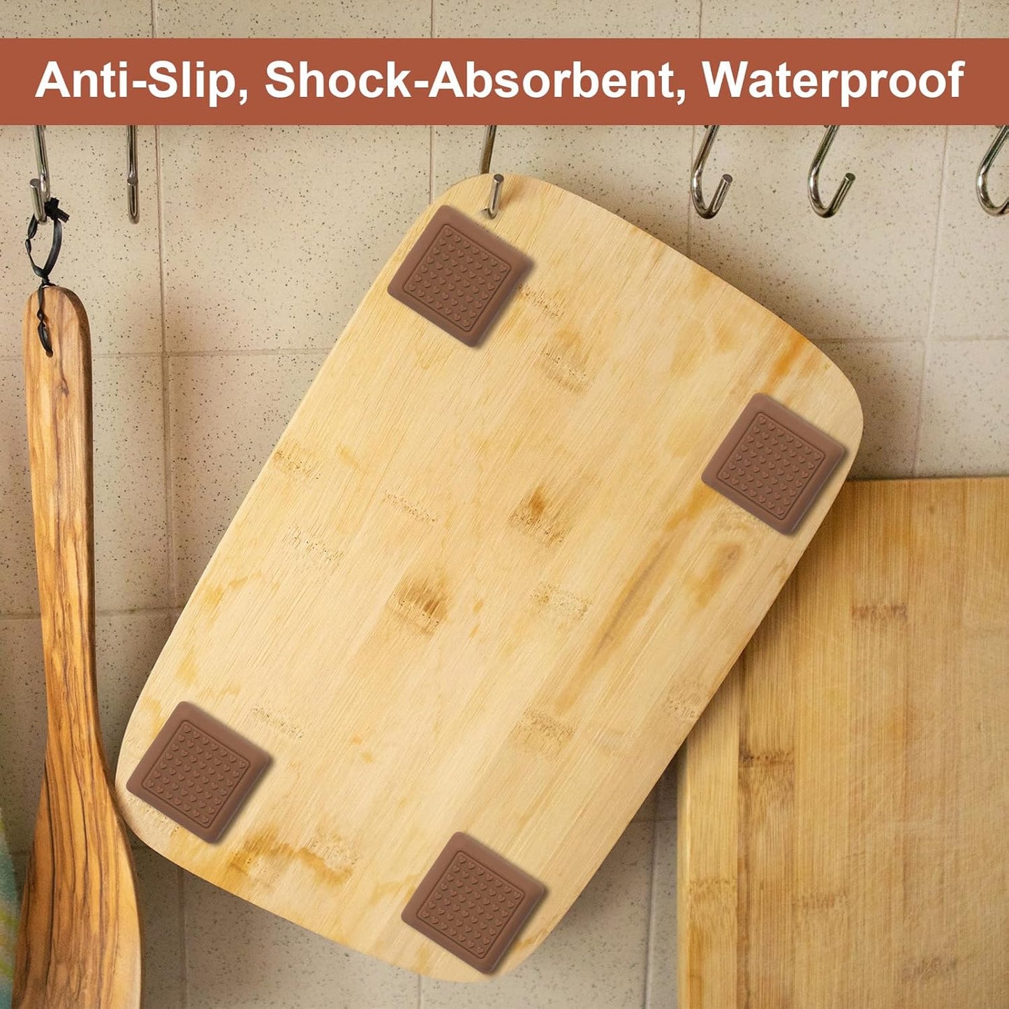 8 Almohadillas Antiderrap para Tabla Cortar Silicona Absorbentes