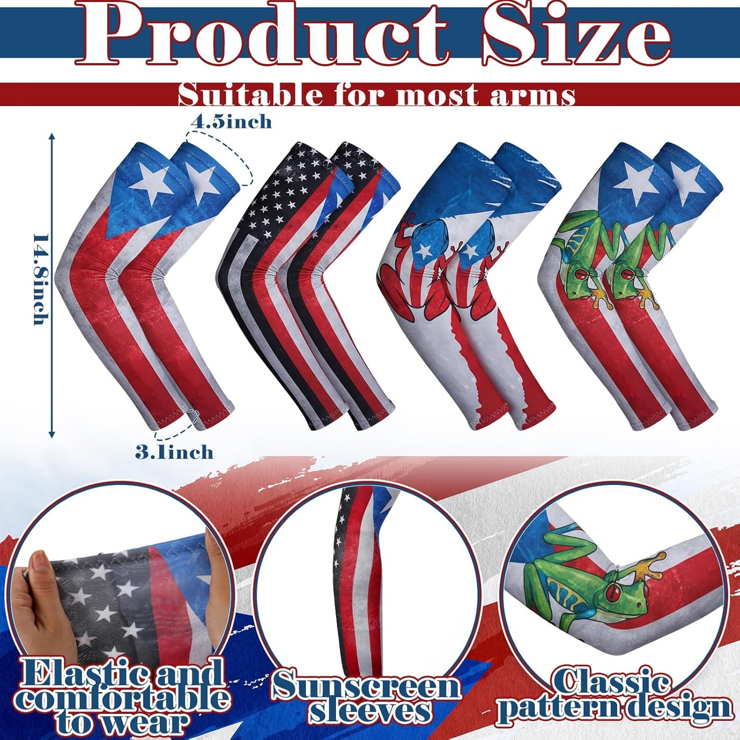 4 Pzas Mangas Brazo Bandera Mexicana Protección Solar Deportes