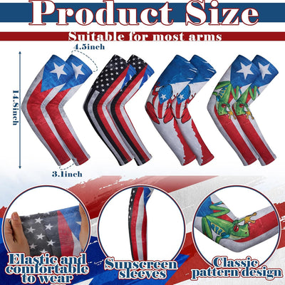 4 Pzas Mangas Brazo Bandera Mexicana Protección Solar Deportes