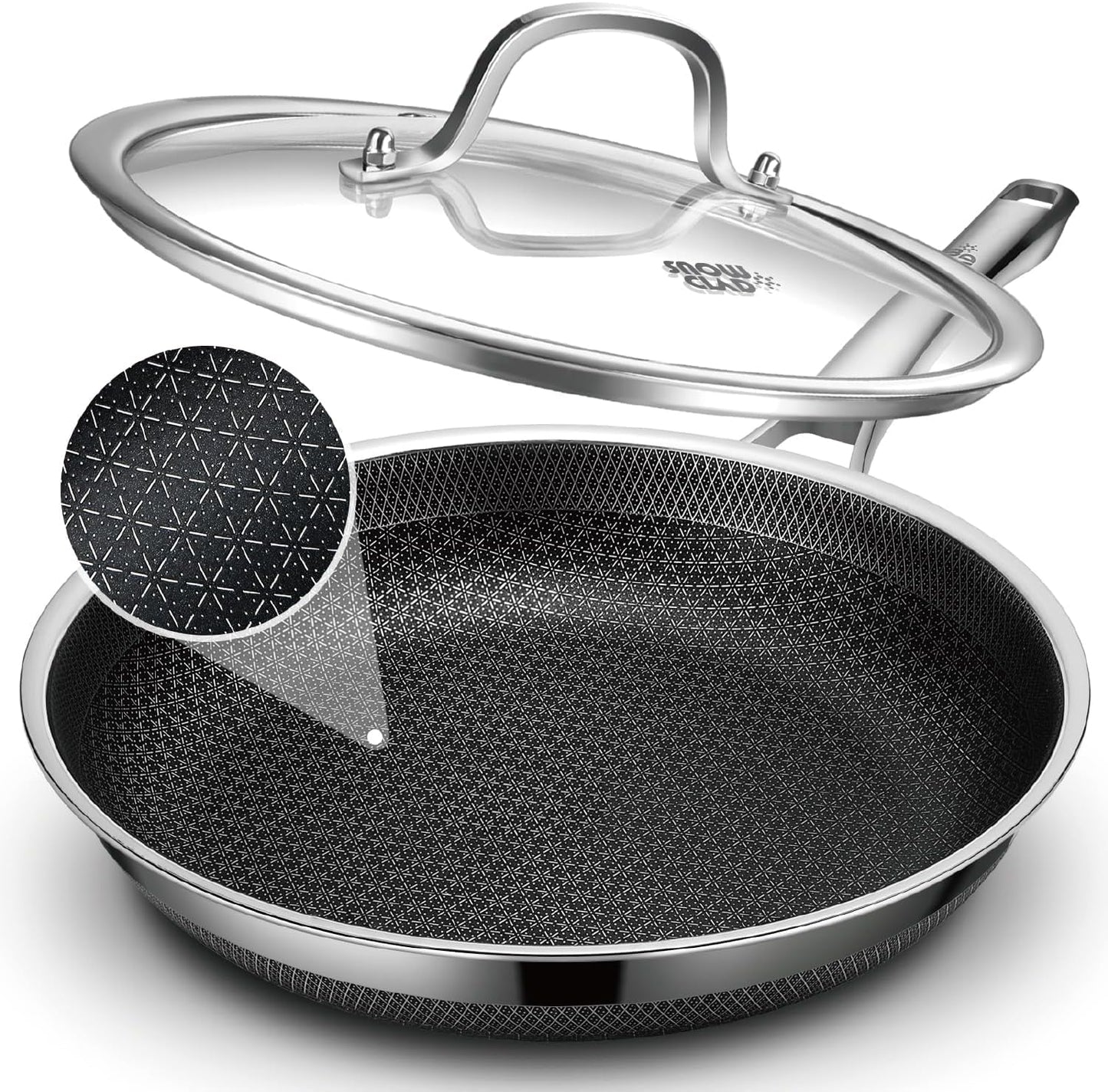 Sartén acero inox antiadherente 12pulg comp inducción