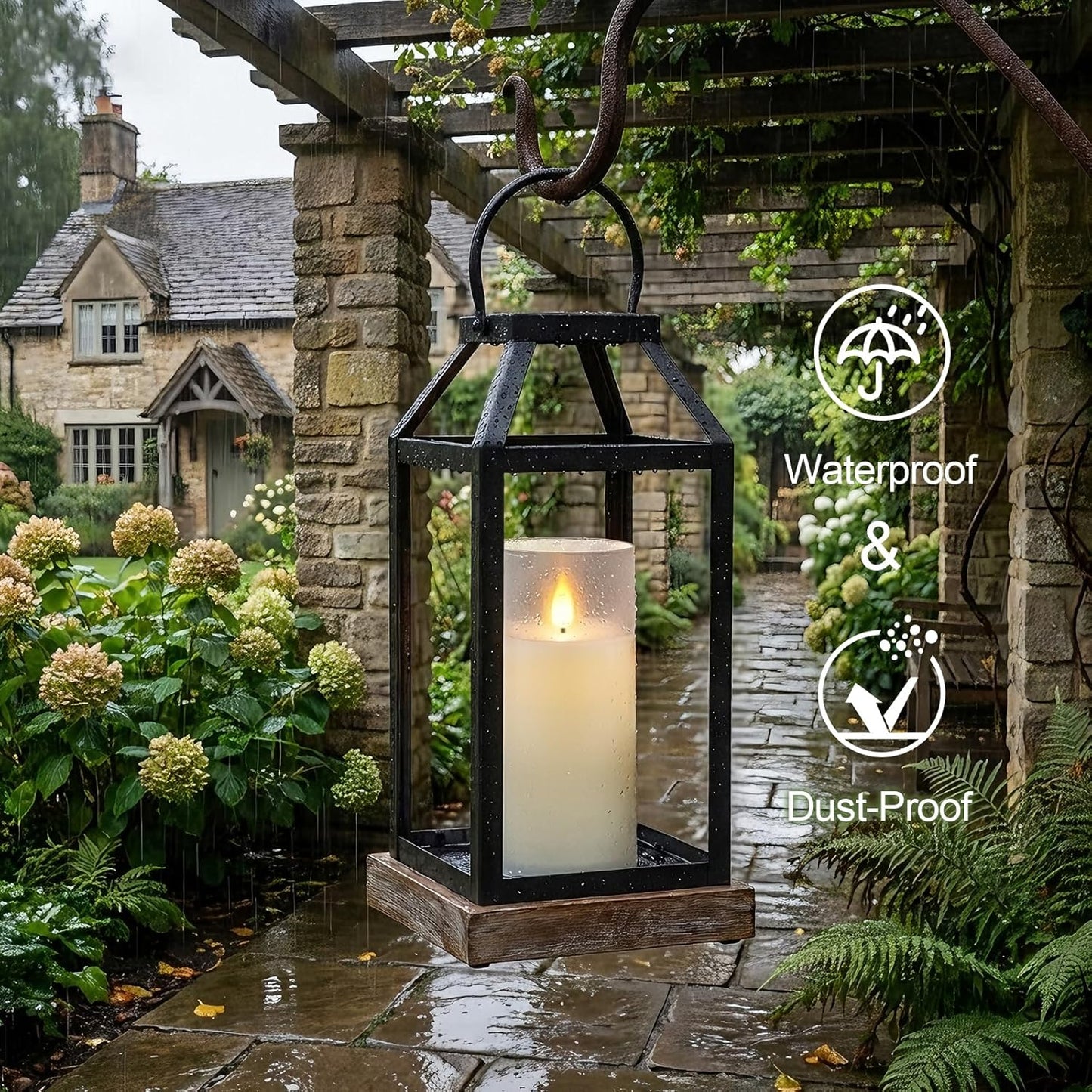 Velas LED acrílico marfil 3x4-6 pulg con control remoto