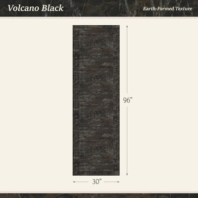 Alfombra pasillo lavable antideslizante 2'6"x8' color carbón oscuro