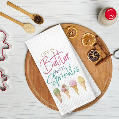 Toalla de cocina divertida con regalo de helado
