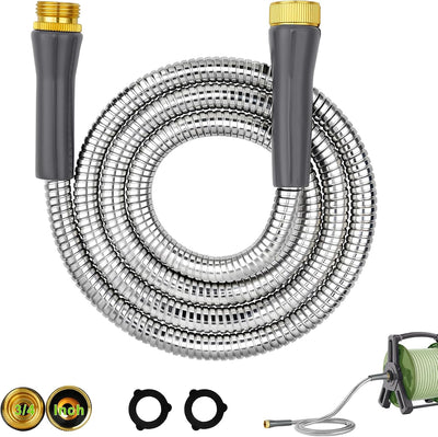 Manguera jardín metal 6ft con adaptador acero inox 304