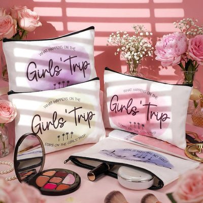 8 Pzas Regalos Viaje Mujer Bolsas Maquillaje y Mano Color Clásico