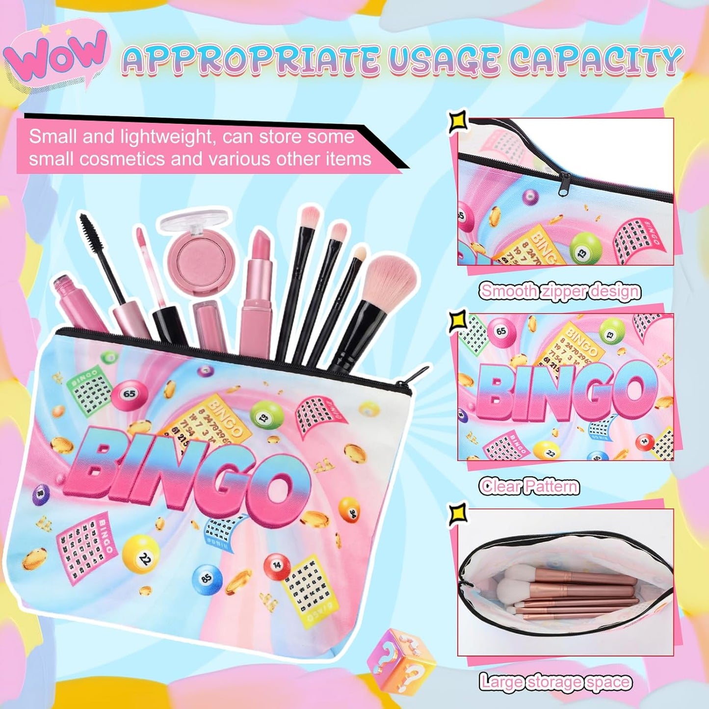 12 Pzas Bolsas Maquillaje Viaje Cremallera Regalo Mujer