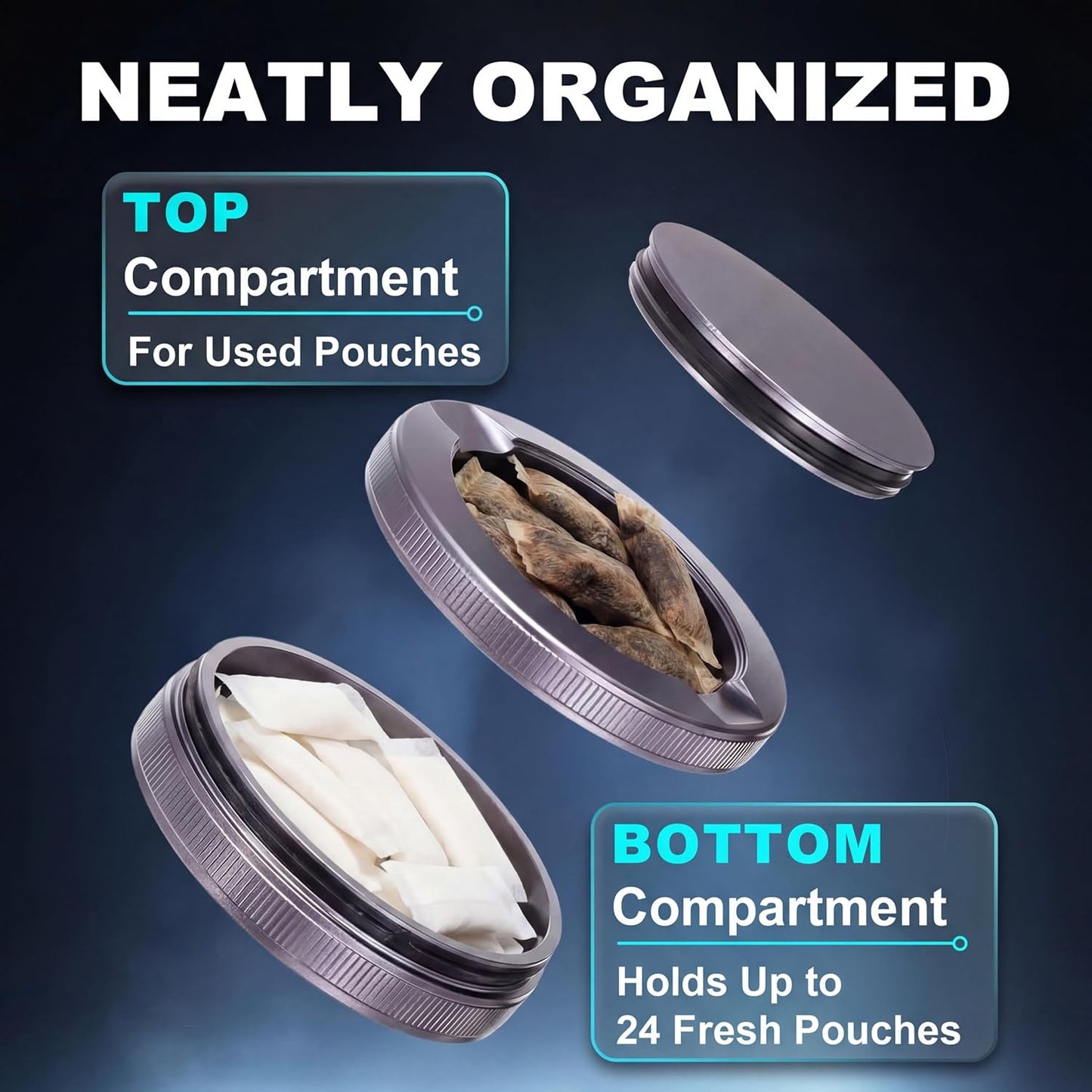 Bolsa de metal para latas Hicarer, recipiente resistente de aluminio
