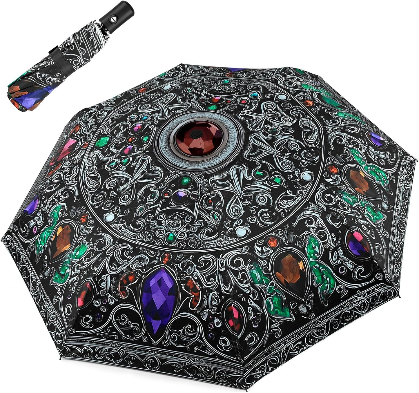 Paraguas viaje plegable automático para mujer hombre lluvia sol