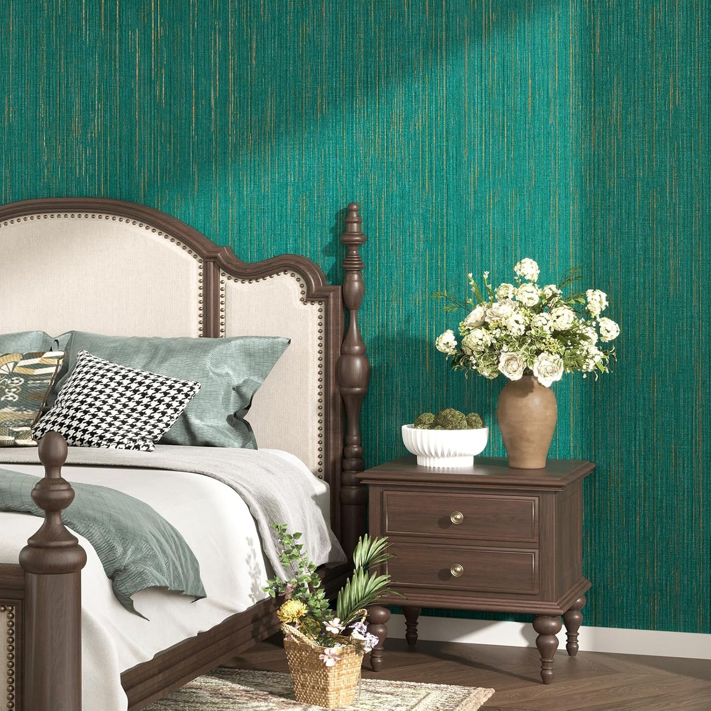 Papel tapiz verde esmeralda adhesivo para armarios