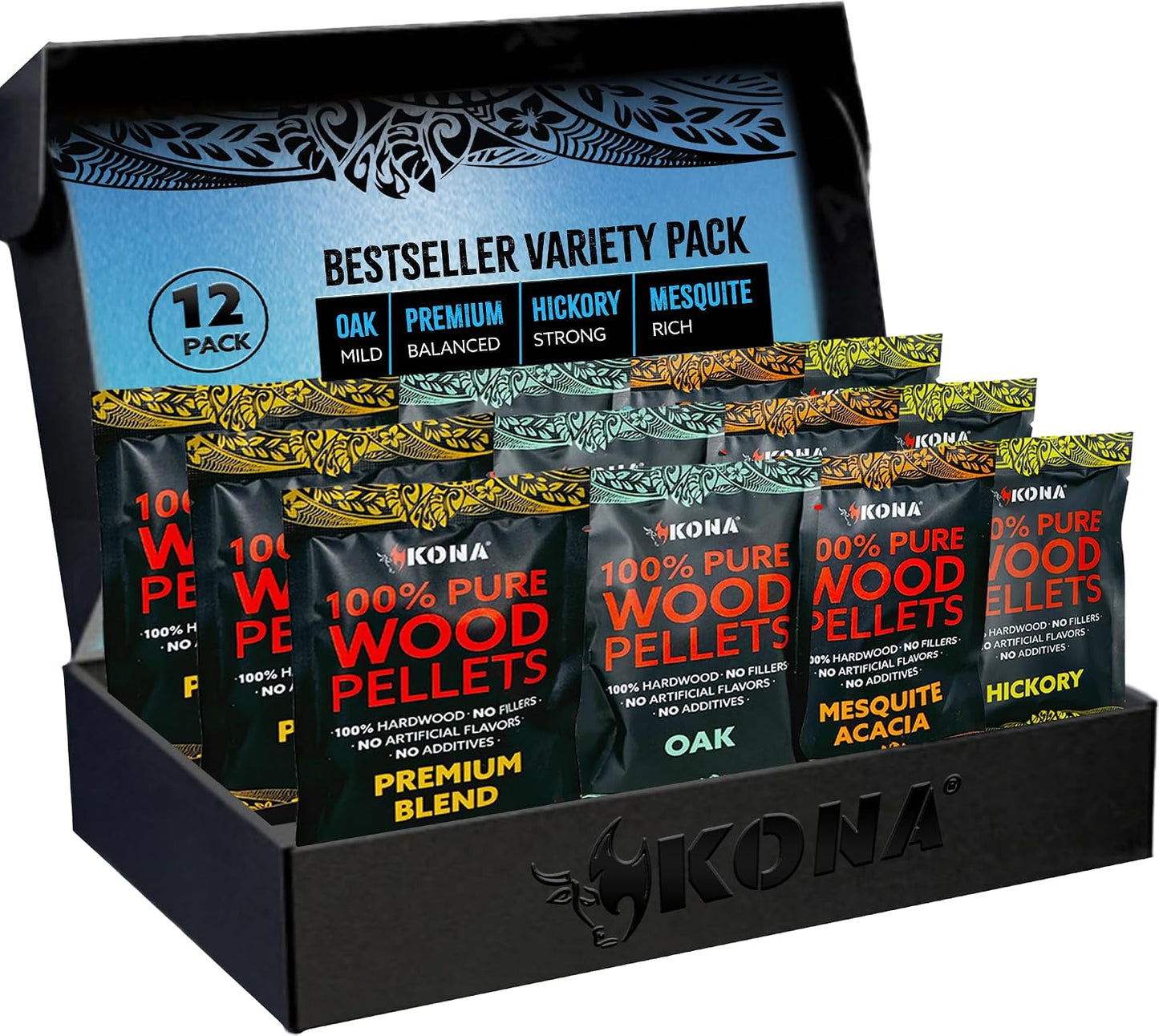 Pellets madera para parrilla Ninja Woodfire 12 sobres 4 sabores