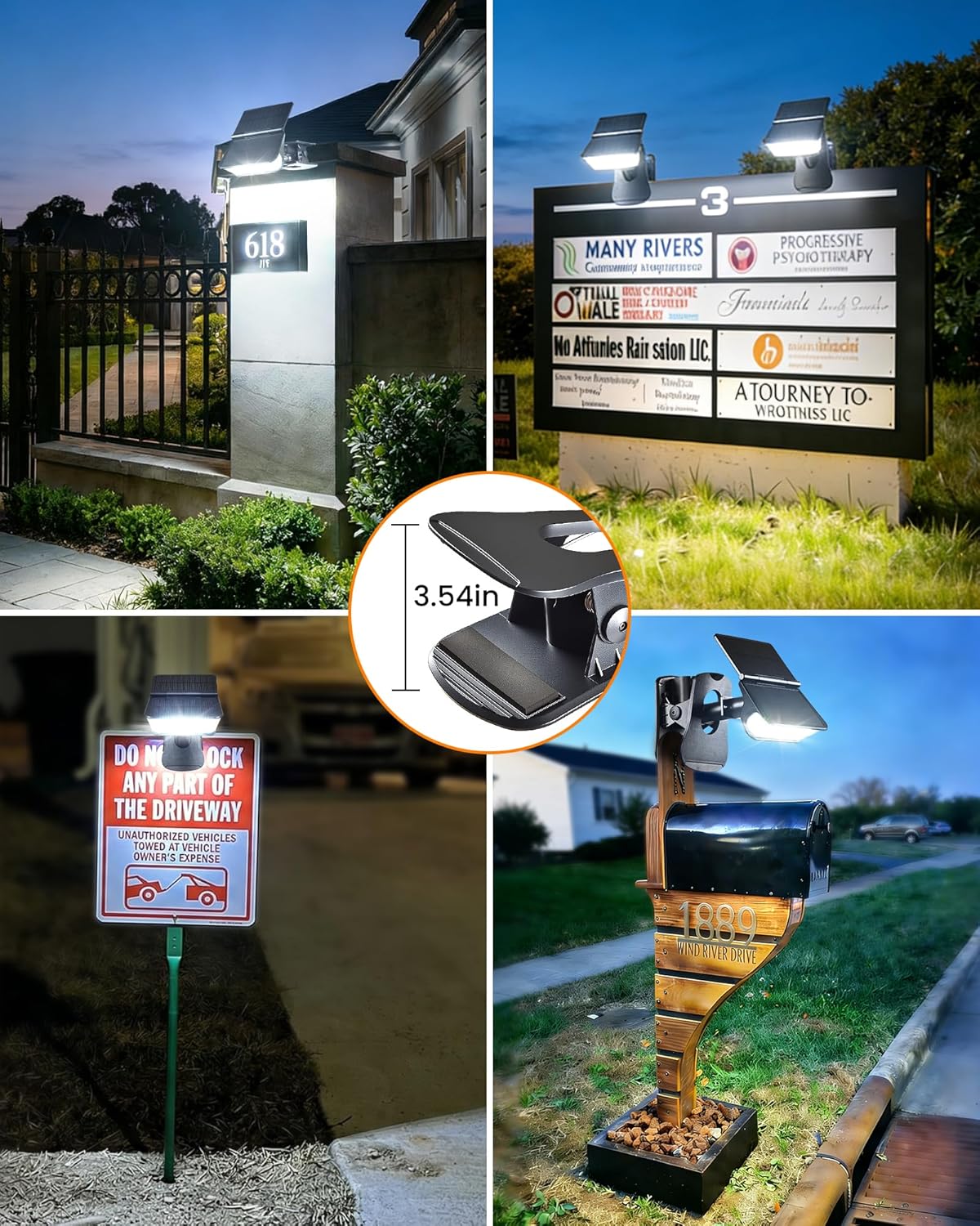 Luz solar para señales exteriores 65 LED blanco 6000K IP65