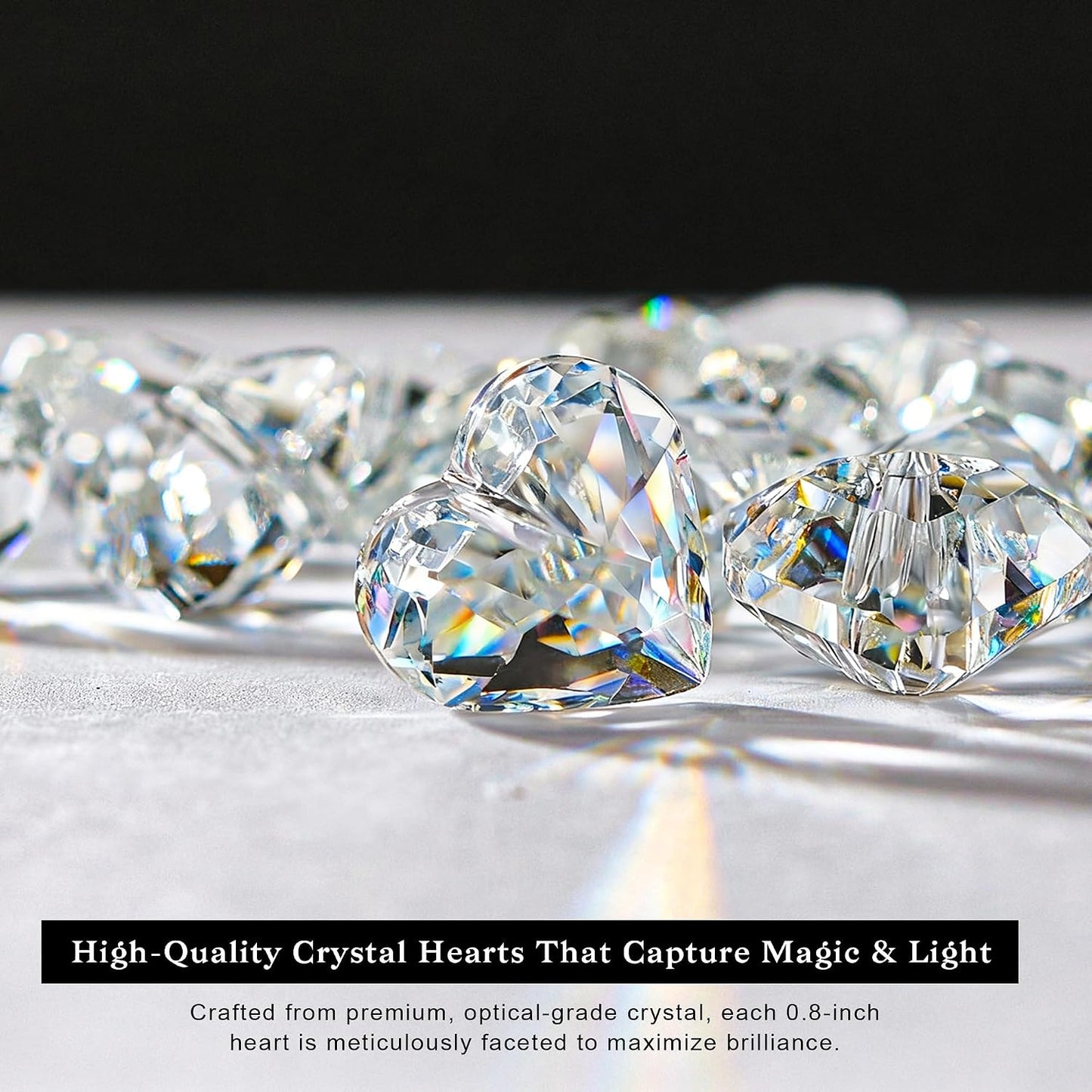 48 Atrapasoles Cristal Corazón 0.78pulg