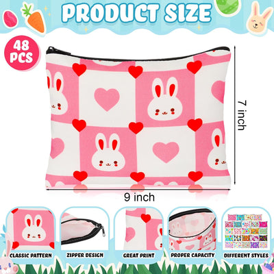 24 Bolsas Lona Pascua Cosméticos con Cremallera Viaje