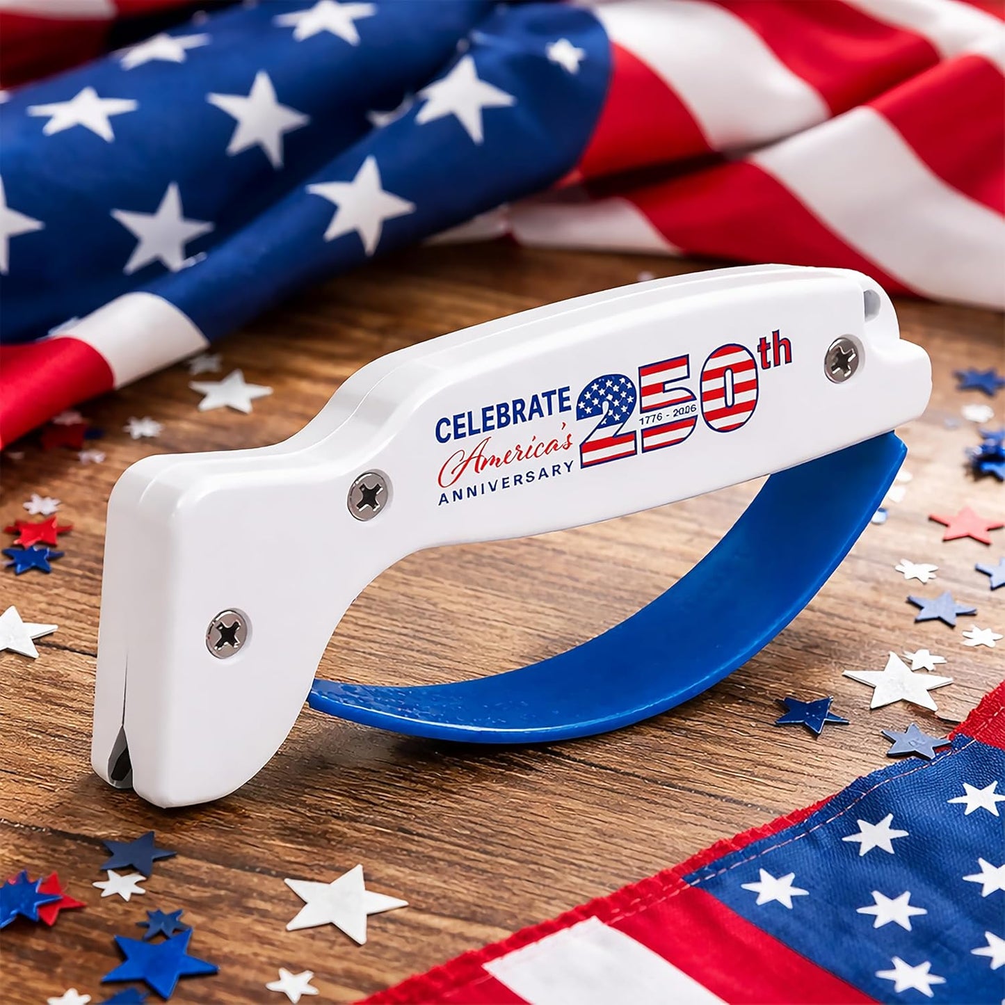 Afilador de cuchillos AccuSharp ergonómico compacto para rectos y dentados