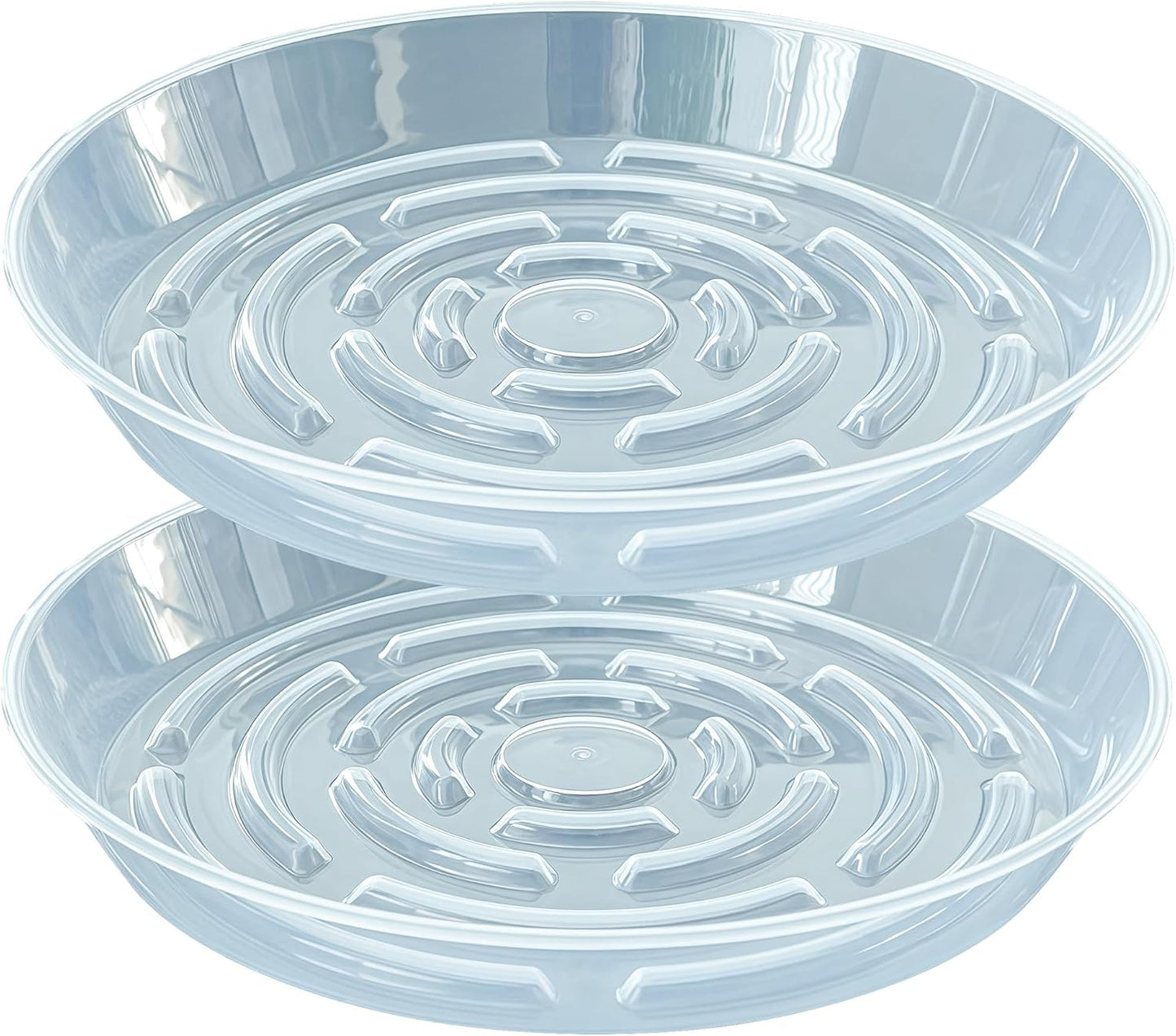 2 Pzas Bandejas Macetas 14pulg Plastico 13pulg Atrapador Agua