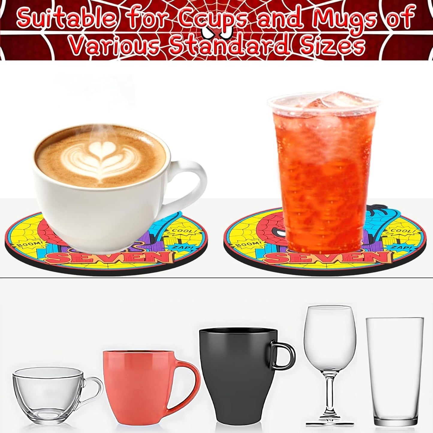 Posavasos Spider Web para bebidas 6-7 decoración hogar